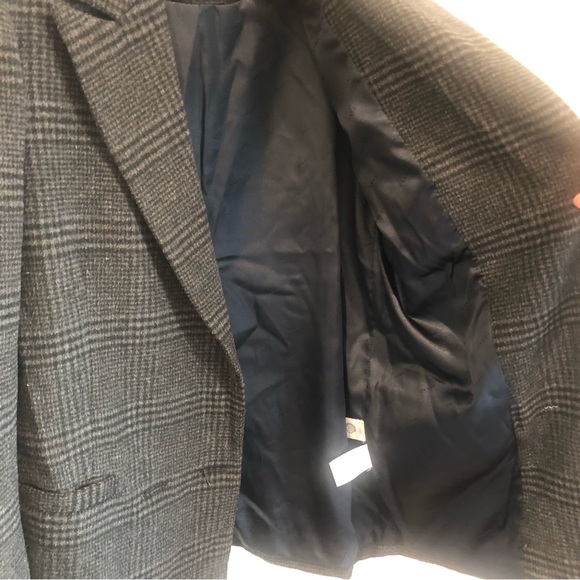 Ganni Woodside Checked Wool Blend Blazer Women’s Grey US 4 Jacket 2 Buttons - Picture 13 of 13